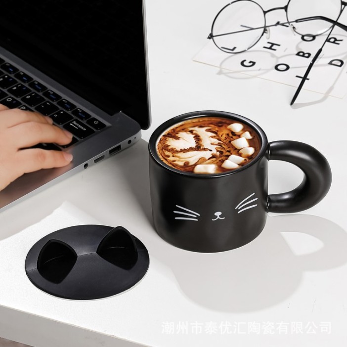 Кружка «Simple cat», black (380 ml) 