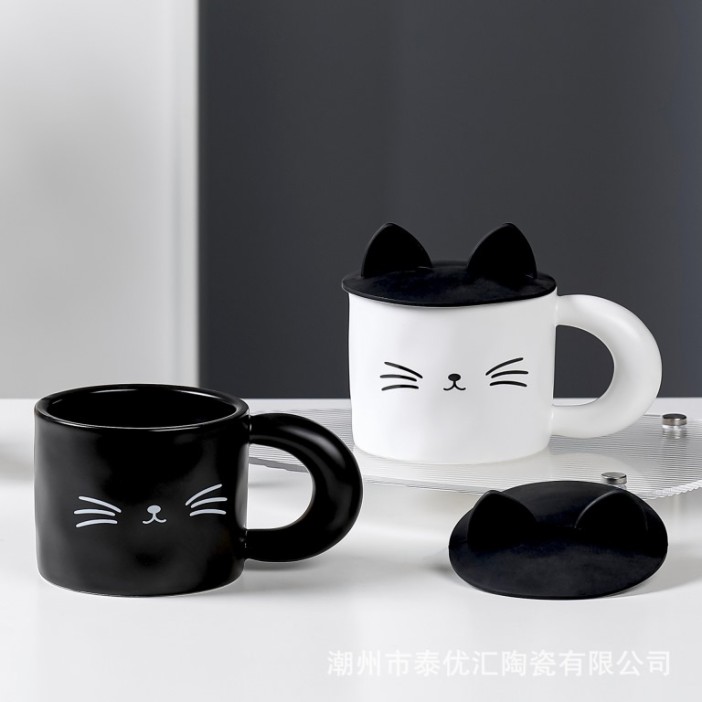 Кружка «Simple cat», black (380 ml) 