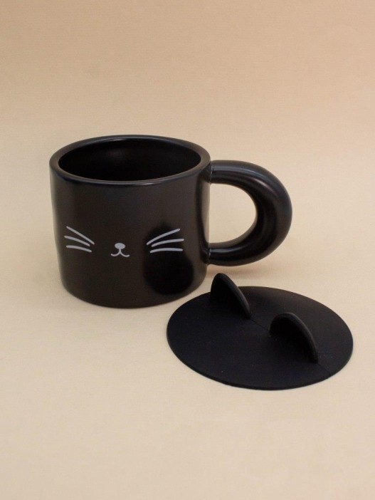 Кружка «Simple cat», black (380 ml) 