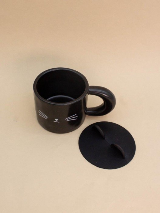 Кружка «Simple cat», black (380 ml) 