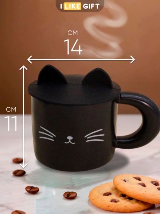 Кружка «Simple cat», black (380 ml) 