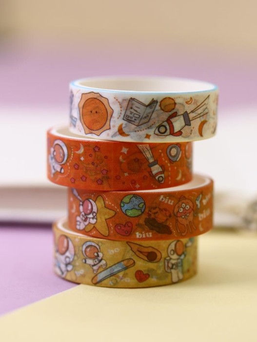 Набор декоративного скотча &quot;Little astronaut&quot;, orange 