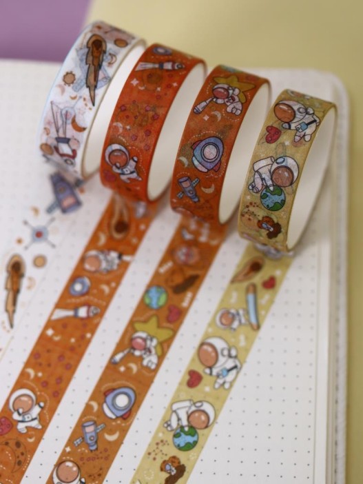 Набор декоративного скотча &quot;Little astronaut&quot;, orange 