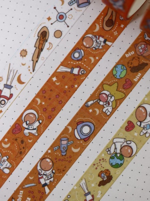 Набор декоративного скотча &quot;Little astronaut&quot;, orange 