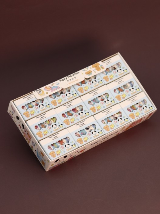 Набор декоративного скотча 4 шт. &quot;Puppy literature&quot;, blue (1.5см*2м) 