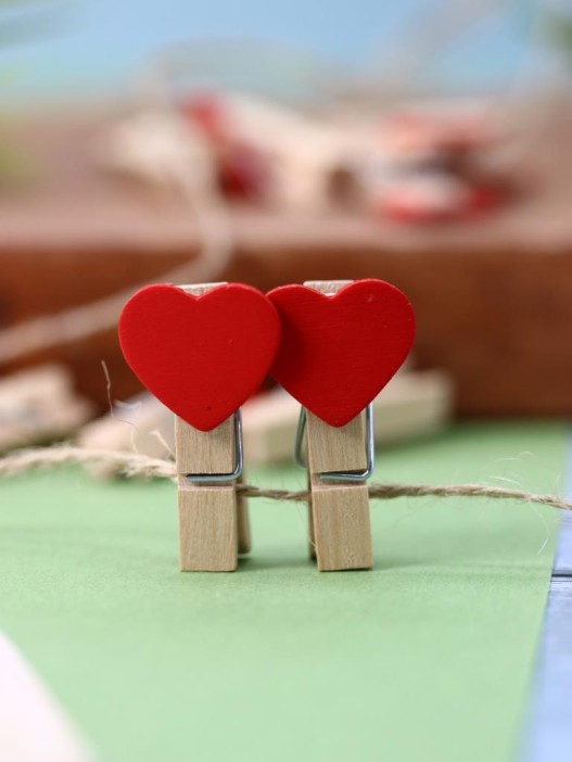 Прищепки ПО ПЛАНУ. &quot;Hearts&quot;, red 