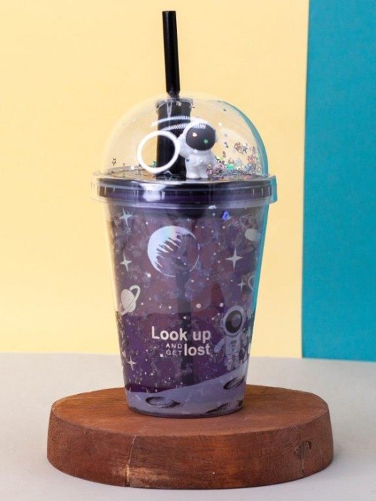 Тамблер iLikeGift с подсветкой &quot;Space planet&quot;, purple (380 ml) 