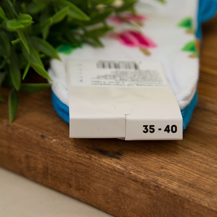 Носки женские "Ice cream Blue and White", р.35-40, 2 пары 