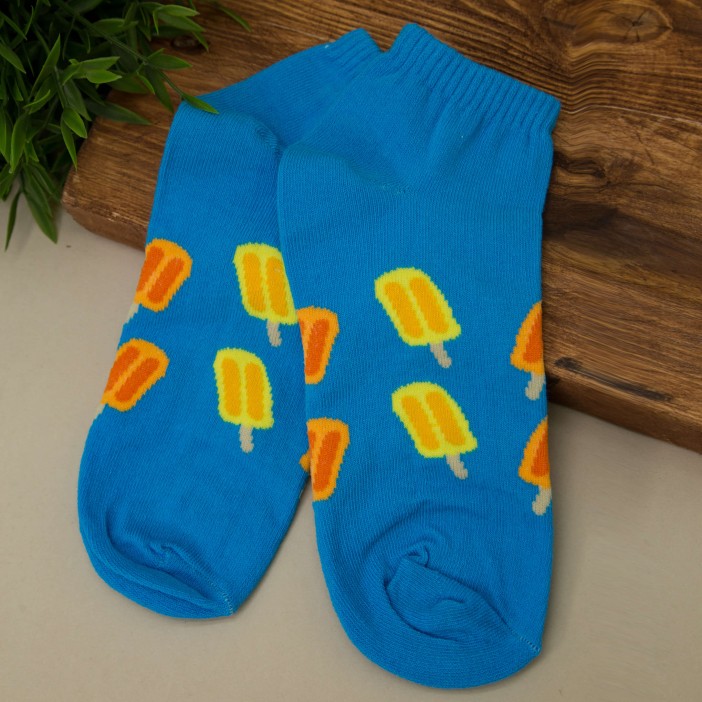 Носки женские "Ice cream Blue and White", р.35-40, 2 пары 