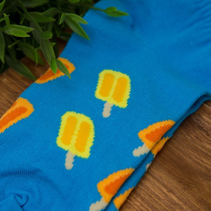 Носки женские "Ice cream Blue and White", р.35-40, 2 пары 