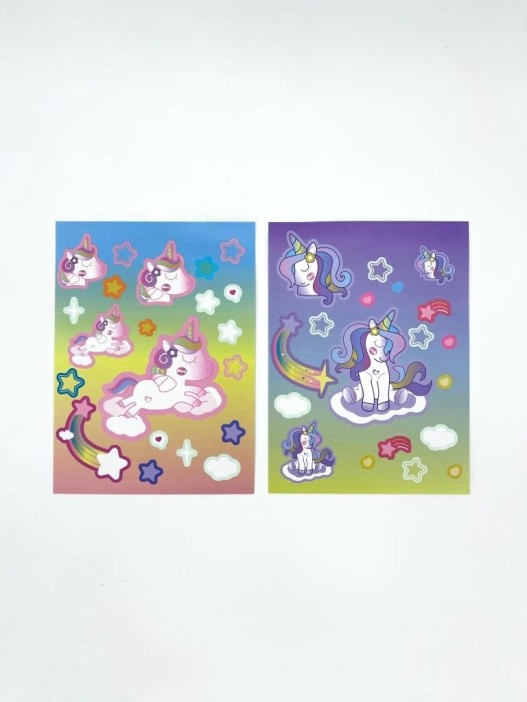 Набор наклеек 2 шт. &quot;Rainbow Unicorn&quot;, 11*15 см 