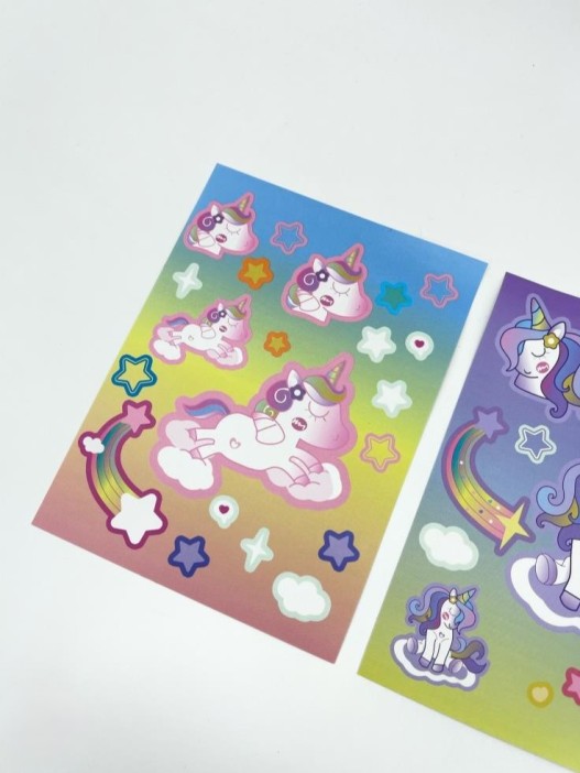 Набор наклеек 2 шт. &quot;Rainbow Unicorn&quot;, 11*15 см 
