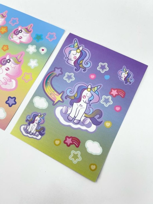 Набор наклеек 2 шт. &quot;Rainbow Unicorn&quot;, 11*15 см 