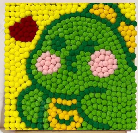 Картина из помпонов на подрамнике Draw Me! «Favorite dragon», (20 х 20 см) 