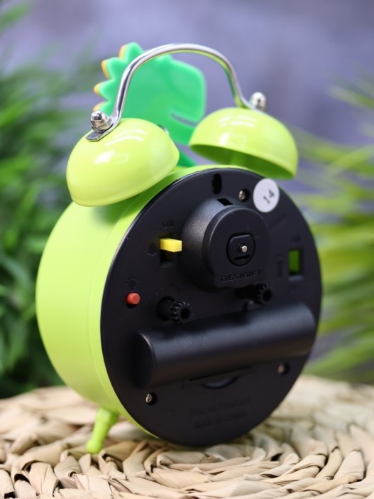 Часы-будильник «Dinopalm», green (13х9 см) 