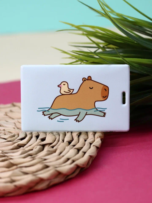 Держатель для карт «Capybara and duck» (6,5 х 10,4 см) 