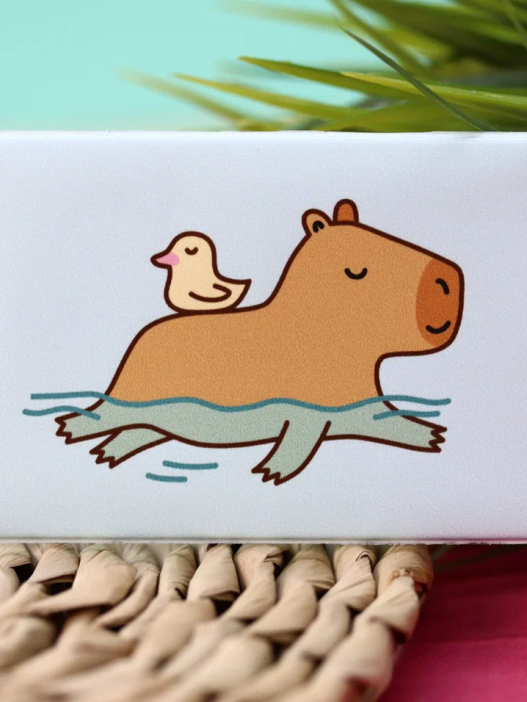 Держатель для карт «Capybara and duck» (6,5 х 10,4 см) 