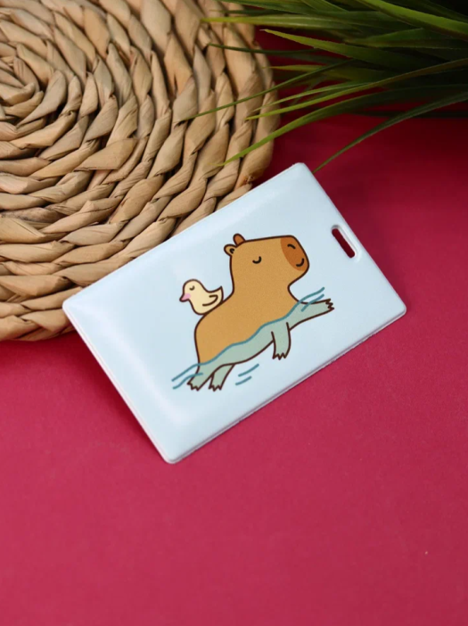 Держатель для карт «Capybara and duck» (6,5 х 10,4 см) 
