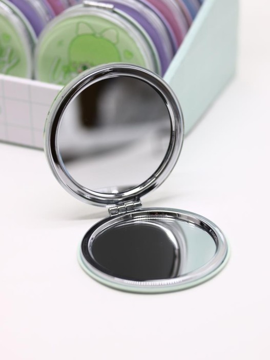 Зеркало шейкер раскладное &quot;little girl&quot;, зеленое, 7*7 см 