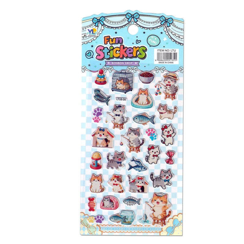 Наклейки "Котики 4" (10*22см) 