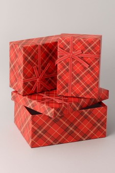 Набор подарочных коробок 3 в 1 «Red cell», 19.5*13.5*8.5-22.5*17*10-25.5*19.5*11.5