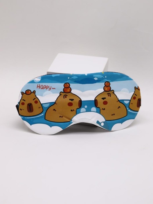 Маска для сна гелевая &quot;Capybara routine&quot;, blue 
