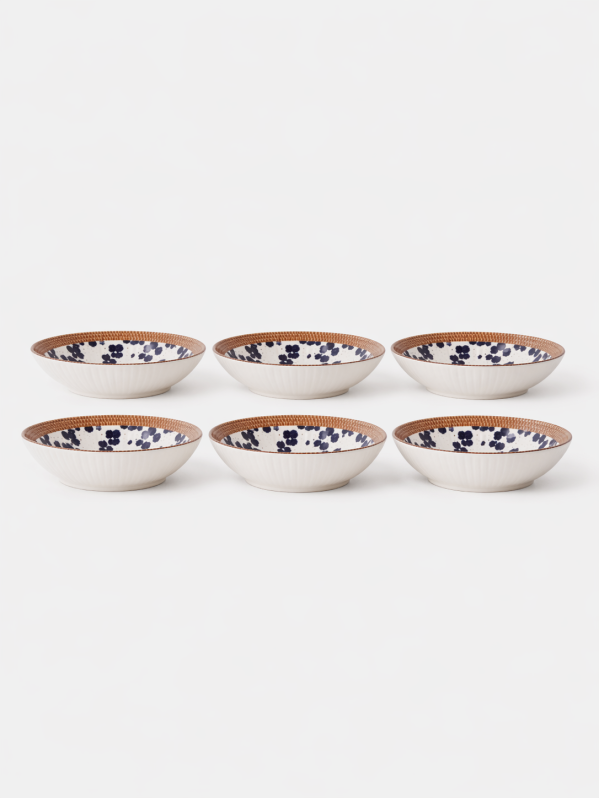 Набор керамических тарелок 6шт. "Ловушка", белая (20,5х20,5х4 см) 