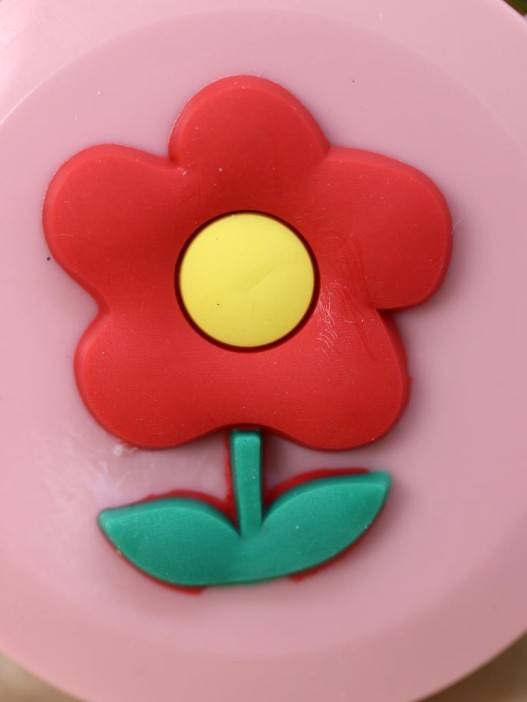 Линейка-рулетка "Цветок", красная (150 см) 