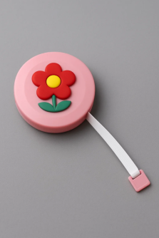 Линейка-рулетка "Цветок", красная (150 см)