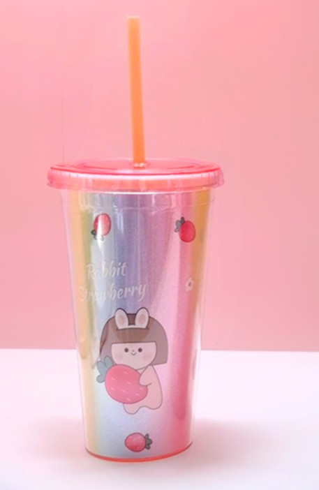 Тамблер &quot;Rabbit strawberry&quot;, pink 