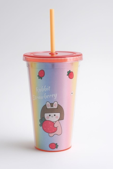 Тамблер &quot;Rabbit strawberry&quot;, pink 