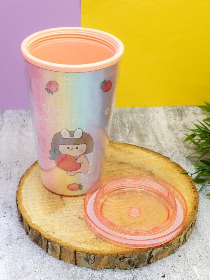 Тамблер "Rabbit strawberry", pink