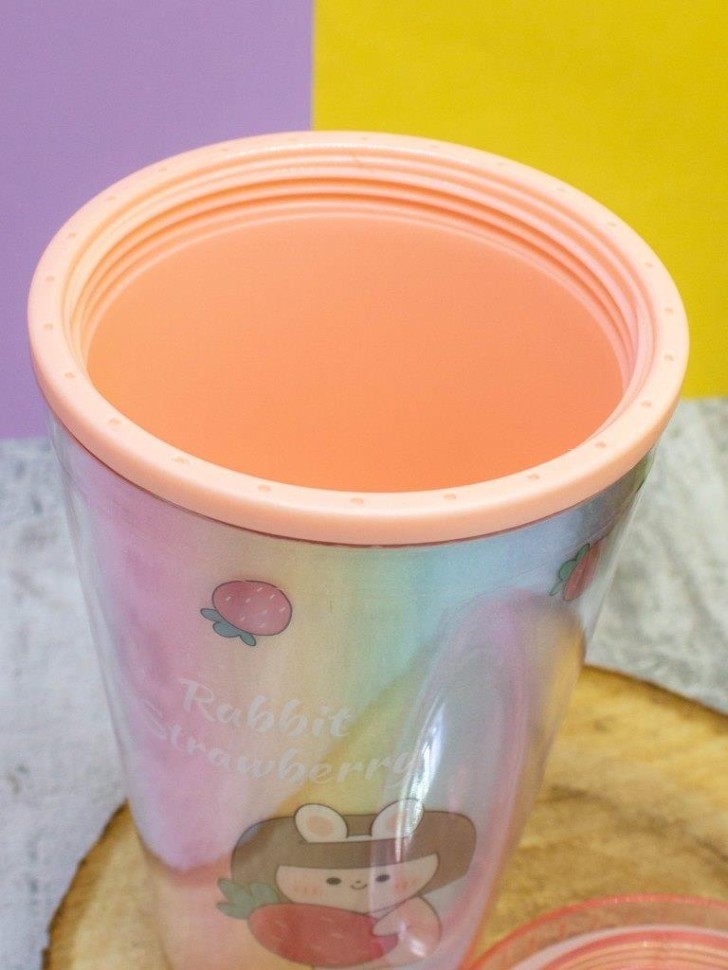 Тамблер "Rabbit strawberry", pink