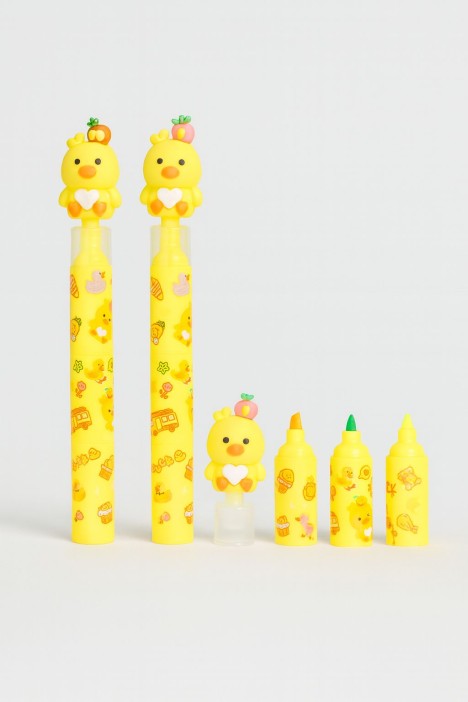 Маркер текстовыделитель 3 в 1 &quot;Fruit duck&quot;, шоу-бокс 36 шт. 