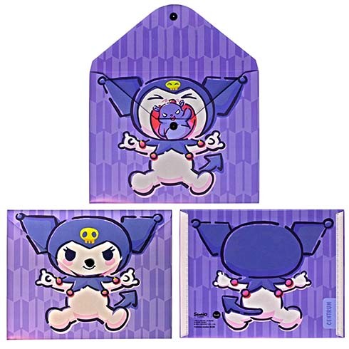 Папка-конверт на кнопке А5 &quot;Куроми&quot;, пластик, 180 мкм, двусторонняя печать 