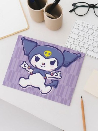 Папка-конверт на кнопке А5 "Куроми", пластик, 180 мкм, двусторонняя печать