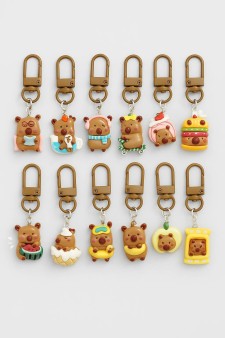 Брелок акриловый iLikeGift "Playful capybaras", mix ( 5,7 x 2,6 см)