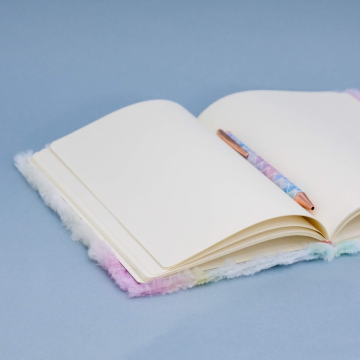 Блокнот плюшевый «Panda-unicorn», white 