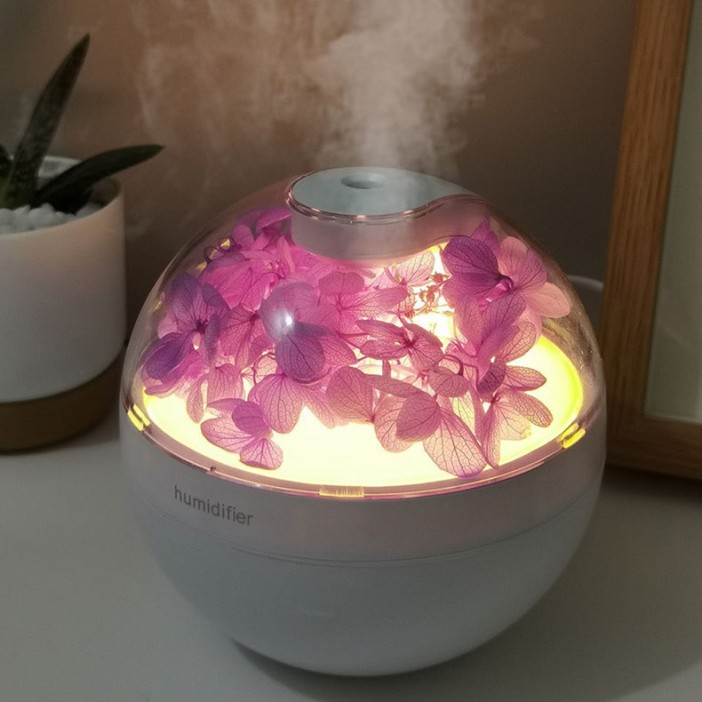 Настольный увлажнитель воздуха - ночник &quot;Flower&quot;, purple, (портативный, USB) 