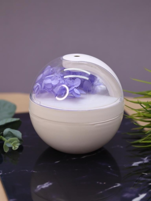 Настольный увлажнитель воздуха - ночник iLikeGift "Цветок", фиолетовый, (портативный, USB)