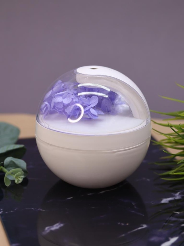 Настольный увлажнитель воздуха - ночник iLikeGift "Цветок", фиолетовый, (портативный, USB)