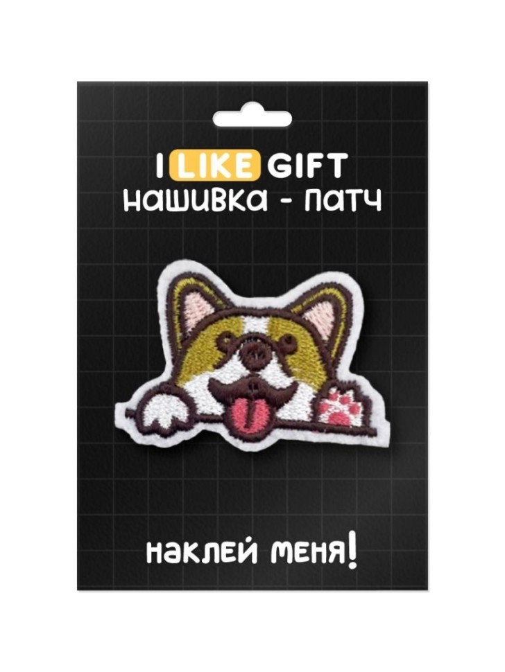 Термонашивка для одежды iLikeGift "Корги" 3,7*5,2 см