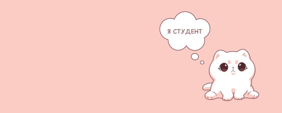 Обложка для студенческого "Милый котик"