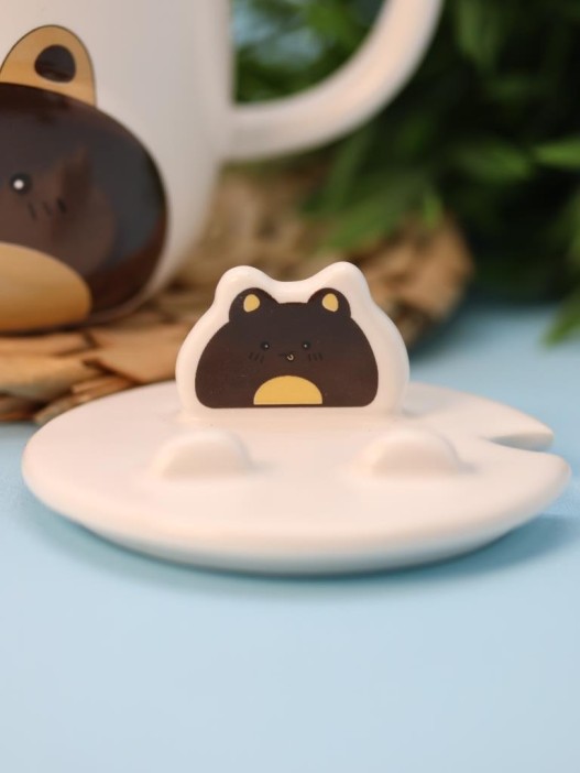 Кружка "Ball Bear brown", white (440 ml) 