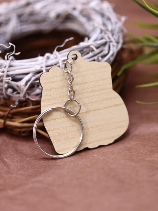 Брелок ECO из дерева «Capybara love» 