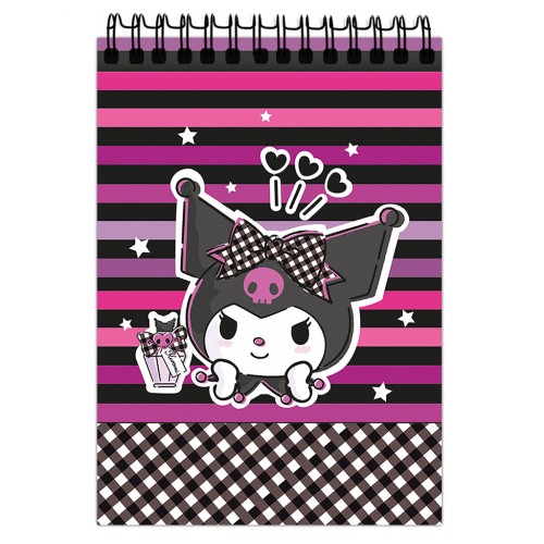 Блокнот А5 "Куроми", 60 л, на гребне, клетка, (141*201мм) 