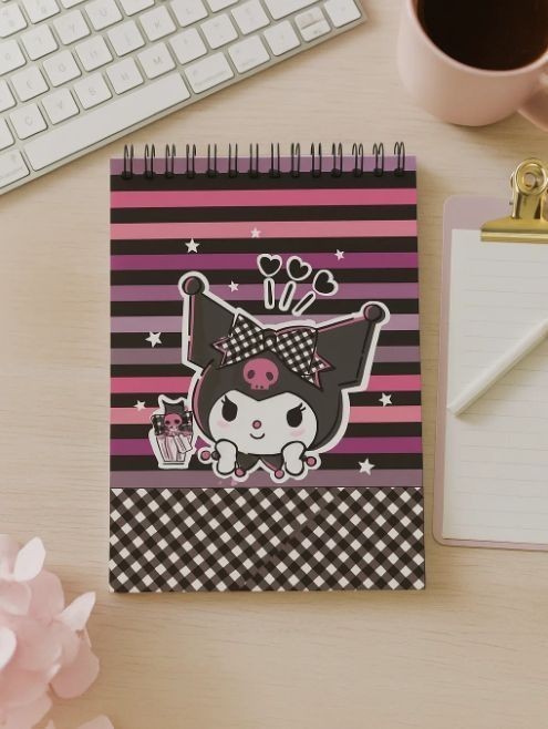 Блокнот А5 "Kuromi", 60л, клетка, обложка картон 200 гр/м2 (141*201мм)