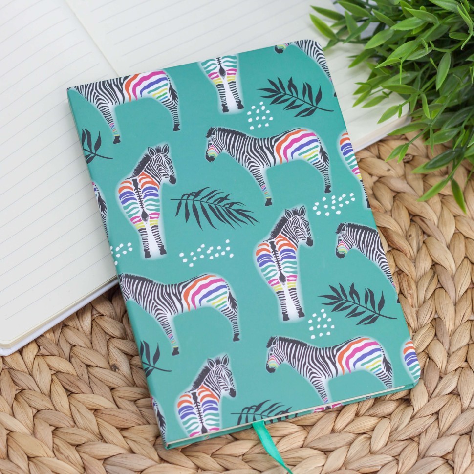 Блокнот (A5) "Africa zebra", green (14.5*21)