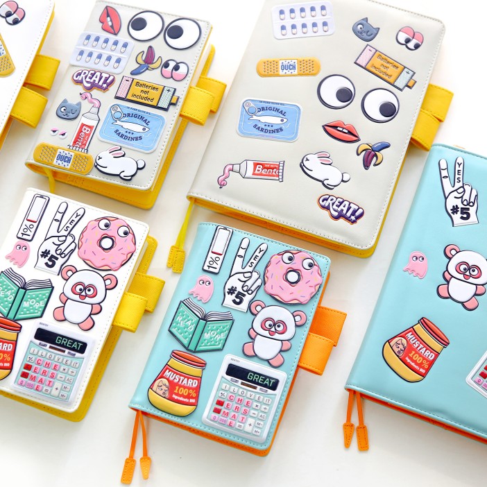 Органайзер c наклейками (синий) A6 