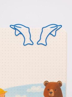 Закладка - скрепка &quot;Animal penguin&quot;, blue